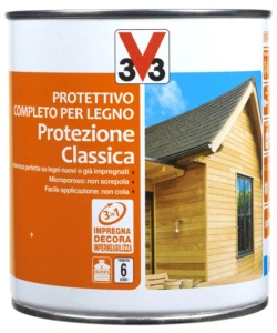 Protettivo completo per legno protezione classica, incolore - 0,75 litri